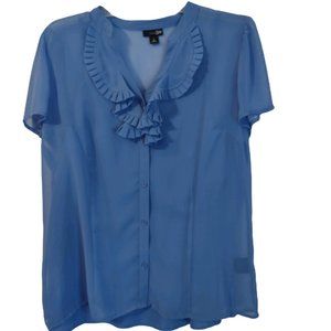 East 5th Women Sheer Blouse & Camisole Color: Periwinkle Size L